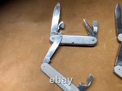 Victorinox set of 5 Steel Silver ALOX Batam, Cadet, Red Classic Soldier 97