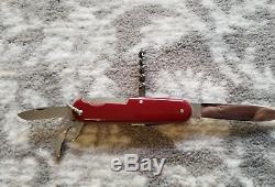 Victorinox very old Spartan Swiss Army knife in red, fiber handle, bail