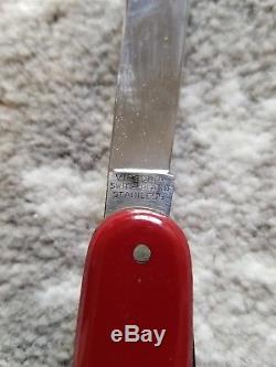 Victorinox very old Spartan Swiss Army knife in red, fiber handle, bail