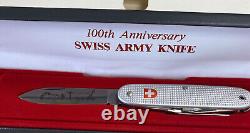 Vintage 100th Anniversary Wenger Swiss Army Knife Jahre New orig box NRA Stamp