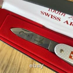 Vintage 100th Anniversary Wenger Swiss Army Knife Jahre New orig box NRA Stamp