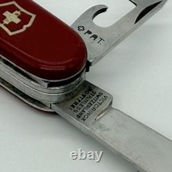 Vintage 1960s Victorinox Victoria Officier Suisse 91mm Swiss Army Knife Red Bail