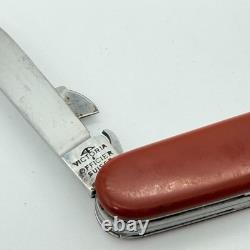 Vintage 1960s Victorinox Victoria Officier Suisse 91mm Swiss Army Knife Red Bail