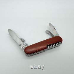 Vintage 1960s Victorinox Victoria Officier Suisse 91mm Swiss Army Knife Red Bail