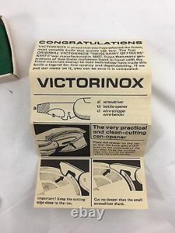 Vintage 1970's Victorinox Swiss Army Knife Sears Packaging In Box Excellent