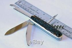 Vintage 1980 Victorinox Swiss Army Safari Stag Hunter Knife Unused