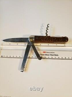 Vintage J. A. Henckels stag Horseman's knife Swiss Army style multi tool c. 1898