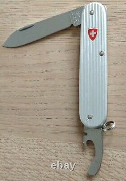 Vintage Original Victorinox Bantam ribbed alox silver rare sak Swiss Army knife