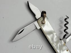Vintage PRADEL France Swiss Army Style Pocket Knife mother of pearl