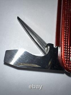 Vintage/Rare Victorinox Pioneer'76-'84 Red Alox Swiss Army Knife WithAdv