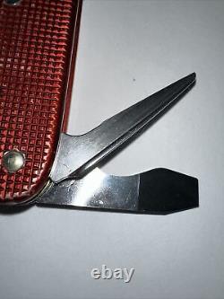 Vintage/Rare Victorinox Pioneer'76-'84 Red Alox Swiss Army Knife WithAdv