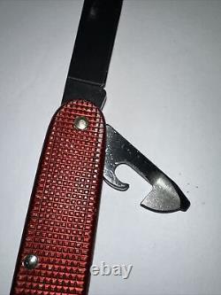 Vintage/Rare Victorinox Pioneer'76-'84 Red Alox Swiss Army Knife WithAdv