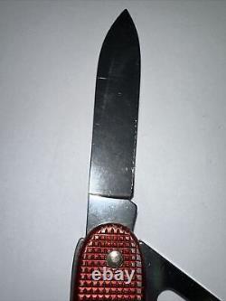 Vintage/Rare Victorinox Pioneer'76-'84 Red Alox Swiss Army Knife WithAdv