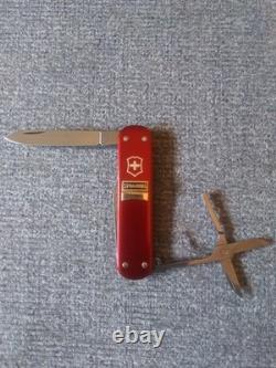 Vintage Rare Victorinox Swiss Army Money Clip Red Aluminum Alox Pocket Knife