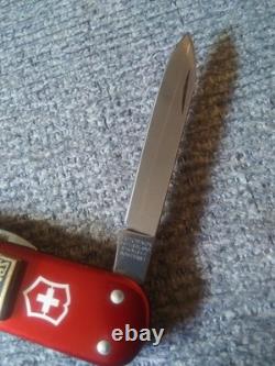 Vintage Rare Victorinox Swiss Army Money Clip Red Aluminum Alox Pocket Knife