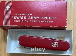 Vintage Red Box Victorinox Swiss Army Huntsman Knife Never Used In Box Brst