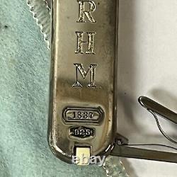 Vintage Sterling Silver Tiffany Co Victorinox Rostfrei Swiss Army Knife RHM