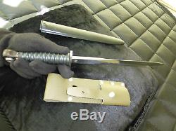 Vintage Swiss Army Bayonet Knife Early Vintage With Scabbard (watch The Video)