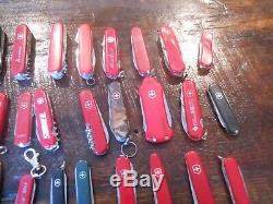 Vintage Swiss Army Knife Lot 54 Victorinox And Wenger Multi Tool Knives