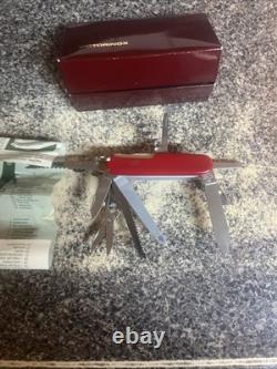 Vintage Swiss Army Knife Victorinox Champion Model 1.5793 With Box & Paper Diagram