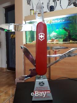 Vintage Swiss Army Knife store display shop stand for Victorinox folding knife