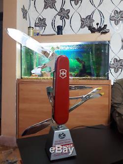Vintage Swiss Army Knife store display shop stand for Victorinox folding knife