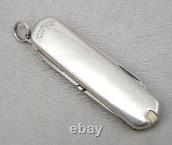 Vintage TIFFANY & CO Sterling Silver 18K Gold Swiss Army Folding Pocket Knife