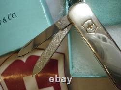 Vintage Tiffany Co Sterling Silver 750 18k Pocket Classic Knife Swiss Victorinox