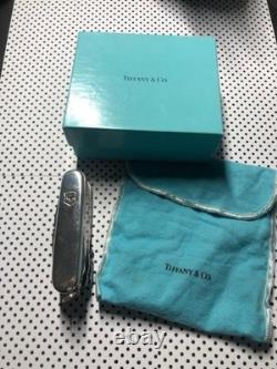 Vintage Tiffany & Co Sterling Silver 925 Victorinox Swiss Army Knife with Box