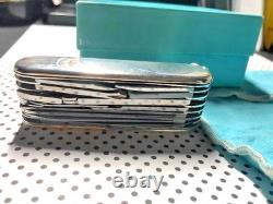 Vintage Tiffany & Co Sterling Silver 925 Victorinox Swiss Army Knife with Box