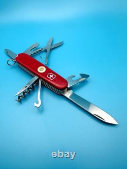 Vintage VICTORINOX CLIMBER GOLD INLAY Swiss Army Knife Multi Tool 91mm RED
