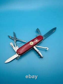 Vintage VICTORINOX CLIMBER GOLD INLAY Swiss Army Knife Multi Tool 91mm RED