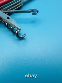 Vintage VICTORINOX CLIMBER GOLD INLAY Swiss Army Knife Multi Tool 91mm RED