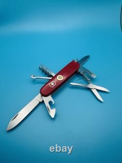 Vintage VICTORINOX CLIMBER GOLD INLAY Swiss Army Knife Multi Tool 91mm RED