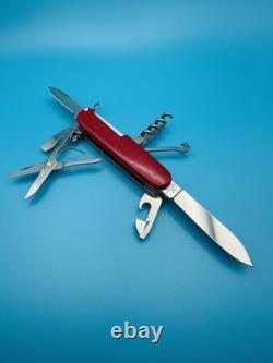 Vintage VICTORINOX CLIMBER GOLD INLAY Swiss Army Knife Multi Tool 91mm RED