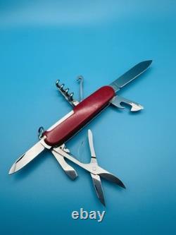 Vintage VICTORINOX CLIMBER GOLD INLAY Swiss Army Knife Multi Tool 91mm RED