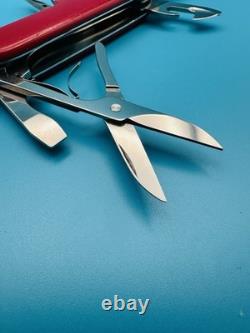 Vintage VICTORINOX CLIMBER GOLD INLAY Swiss Army Knife Multi Tool 91mm RED