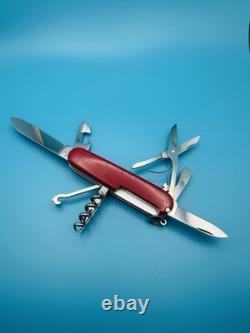 Vintage VICTORINOX CLIMBER GOLD INLAY Swiss Army Knife Multi Tool 91mm RED
