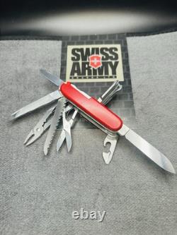 Vintage VICTORINOX Craftsman ROSTFREI Swiss Army Knife Multi Tool 91mm RED