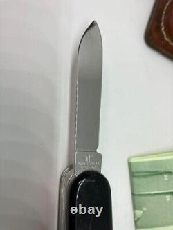 Vintage Victorinox Black Swiss Army Knife with Case Box