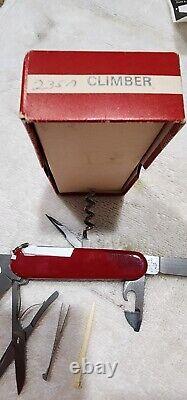 Vintage Victorinox Climber 91mm Swiss Army Knife New in Box! Swiss Paperwork