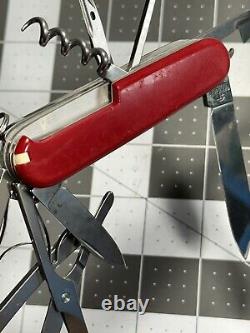 Vintage Victorinox Deluxe Climber Retired Swiss Army Knife With Mechanic Pilers