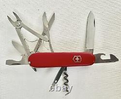 Vintage Victorinox Deluxe Climber Swiss Army Knife With Mechanic Pliers Rare