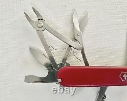 Vintage Victorinox Deluxe Climber Swiss Army Knife With Mechanic Pliers Rare