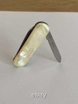 Vintage Victorinox Escort Swiss Army Pocket Knife Faux Mother Of Pearl 60s 70s