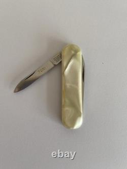 Vintage Victorinox Escort Swiss Army Pocket Knife Faux Mother Of Pearl 60s 70s
