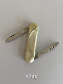 Vintage Victorinox Escort Swiss Army Pocket Knife Faux Mother Of Pearl 60s 70s