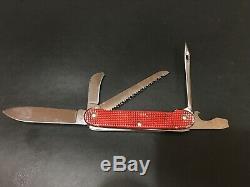 Vintage Victorinox First Mate Red Alox Swiss Army Knife Marlin Spike Rostfrei