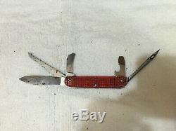 Vintage Victorinox First Mate Red Alox Swiss Army Knife Marlin Spike Rostfrei