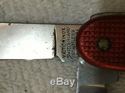 Vintage Victorinox First Mate Red Alox Swiss Army Knife Marlin Spike Rostfrei